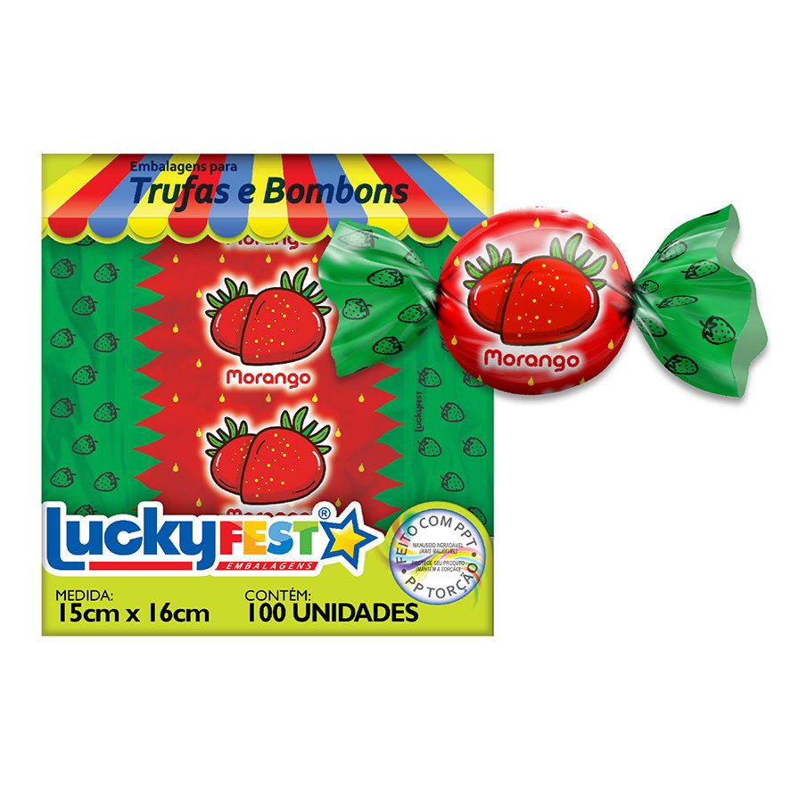 Embalagem Para Trufa Lucky Fest - Amendoim - Marrom